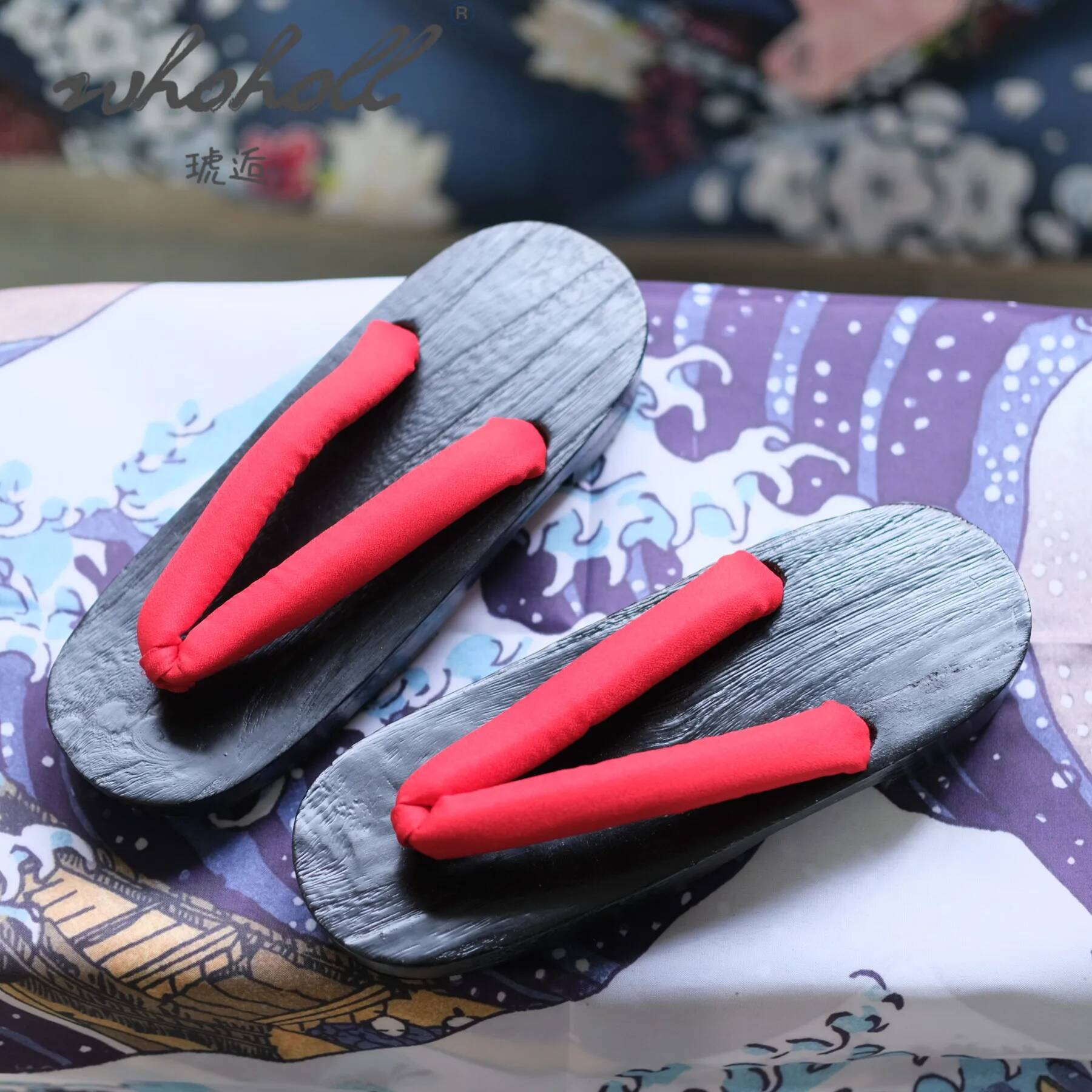 Geta Wooden Sandal - الصيف النساء اليابانية خشبية جيتا النينجا