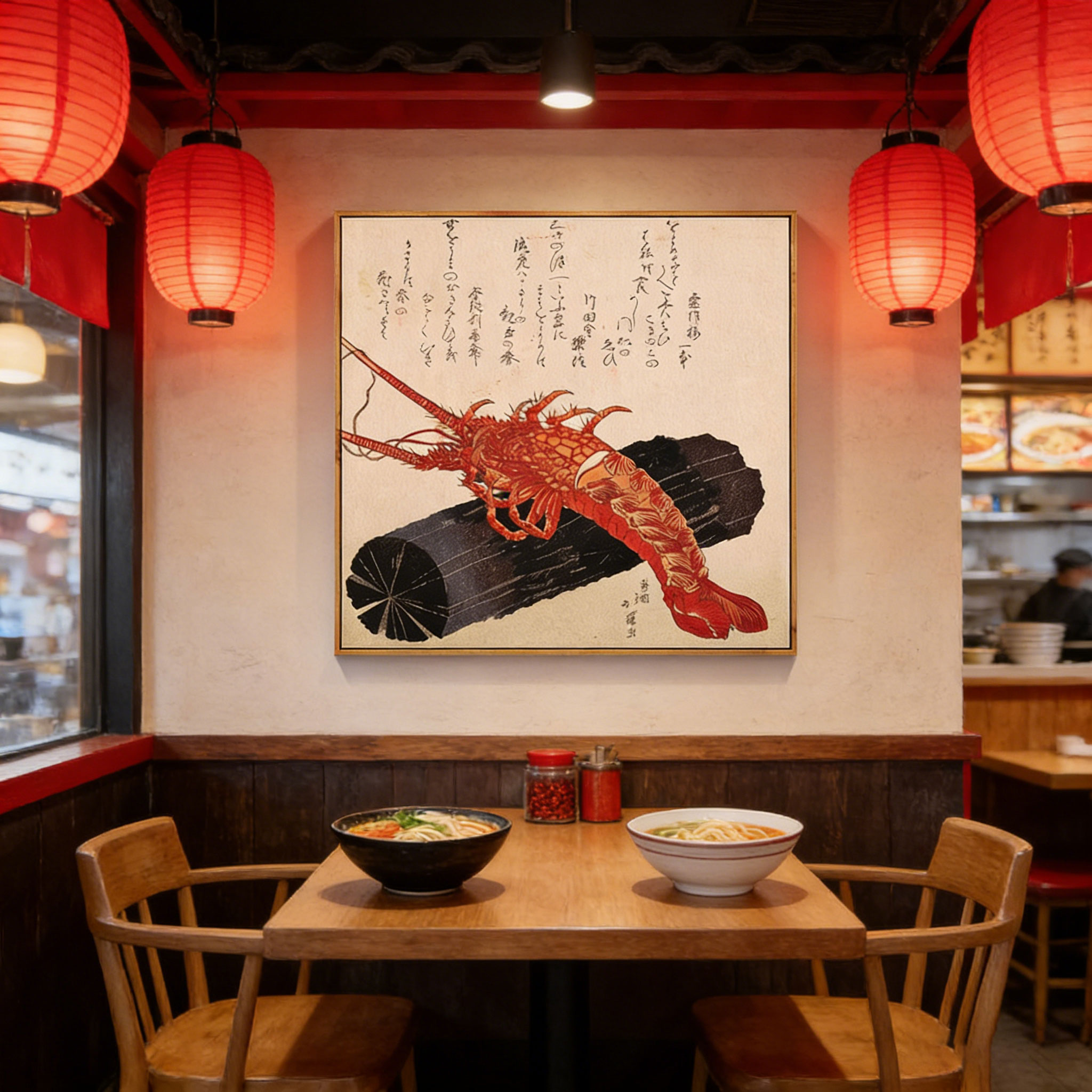 لوحة قماشية على طراز أوكيو-إي  - مراجعة Japanese Restaurant Lifestyle وسعره